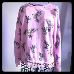 🌸Justice pink hummingbird sweater🌸